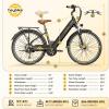 image:imageHeybike Cityscape 20 Electric Bike for Adults with 1200W Motor 468Wh Removable Battery 50Mile 24MPH 26 Electric Commuter Bike7SpeedUL CertifiedJet Black