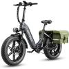 image:imageHeybike Electric Bike Rack Pannier Bag Saddle Bag for Electric Bike Rear Rack Storage Luggage EBike Accessories for Commuter Travel Shopping Adventure Green