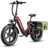 image:imageHeybike Electric Bike Rack Pannier Bag Saddle Bag for Electric Bike Rear Rack Storage Luggage EBike Accessories for Commuter Travel Shopping Adventure Green