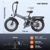 image:imageHeybike Mars 2030 Foldable Electric Bike UL2849 Certified 70Miles Long Range 1400W1800W Peak Motor 32MPH 624WH Removable Battery 204 Fat Tire Ebike for Snow Commute Full SuspensionSteel GrayFront Basket