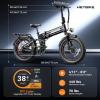 image:imageHeybike Mars 2030 Foldable Electric Bike UL2849 Certified 70Miles Long Range 1400W1800W Peak Motor 32MPH 624WH Removable Battery 204 Fat Tire Ebike for Snow Commute Full SuspensionDark Gray