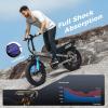 image:imageHeybike Mars 2030 Foldable Electric Bike UL2849 Certified 70Miles Long Range 1400W1800W Peak Motor 32MPH 624WH Removable Battery 204 Fat Tire Ebike for Snow Commute Full SuspensionSteel GrayFront Basket