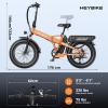 image:imageHeybike Mars 2030 Foldable Electric Bike UL2849 Certified 70Miles Long Range 1400W1800W Peak Motor 32MPH 624WH Removable Battery 204 Fat Tire Ebike for Snow Commute Full SuspensionSunset OrangeFront Basket