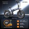 image:imageHeybike Mars 2030 Foldable Electric Bike UL2849 Certified 70Miles Long Range 1400W1800W Peak Motor 32MPH 624WH Removable Battery 204 Fat Tire Ebike for Snow Commute Full SuspensionNavy Blue