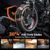 image:imageHeybike Mars 2030 Foldable Electric Bike UL2849 Certified 70Miles Long Range 1400W1800W Peak Motor 32MPH 624WH Removable Battery 204 Fat Tire Ebike for Snow Commute Full SuspensionObsidian
