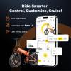 image:imageHeybike Mars 2030 Foldable Electric Bike UL2849 Certified 70Miles Long Range 1400W1800W Peak Motor 32MPH 624WH Removable Battery 204 Fat Tire Ebike for Snow Commute Full SuspensionFlame Orange