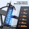image:imageHeybike Mars 2030 Foldable Electric Bike UL2849 Certified 70Miles Long Range 1400W1800W Peak Motor 32MPH 624WH Removable Battery 204 Fat Tire Ebike for Snow Commute Full SuspensionSteel GrayFront Basket
