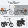 image:imageHeybike Ranger 20 Electric Bike for Adults Peak 1500W Motor Ebike 20 Fat Tire StepThru E Bike with 600Wh Removable Battery Up to 28MPH amp 60 Miles AllTerrain Foldable Electric Bicycles