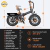 image:imageHeybike Ranger 20 Electric Bike for Adults Peak 1500W Motor Ebike 20 Fat Tire StepThru E Bike with 600Wh Removable Battery Up to 28MPH amp 60 Miles AllTerrain Foldable Electric Bicycles