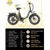 image:imageHeybike Ranger 20 Foldable Electric Bike for Adults 204 Fat Tire Ebike with 1400W Peak Motor 28 MPH Max Speed 600Wh Removable Battery Up to 65 Miles Range Front Suspension StepThru E BikeGreenWhite Combo