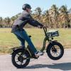 image:imageHeybike Ranger 20 Foldable Electric Bike for Adults 204 Fat Tire Ebike with 1400W Peak Motor 28 MPH Max Speed 600Wh Removable Battery Up to 65 Miles Range Front Suspension StepThru E BikeGreenWhite Combo