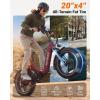 image:imageHeybike Ranger 20x40 Fat Tire Folding Electric Bike for Adults 1200W1800W Peak Motor 2832MPH up to 5590 Miles Range UL2849 Certified Removable Battery for Commute Beach Mountain Snow E BikeDark Red
