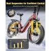 image:imageHeybike Ranger 20x40 Fat Tire Folding Electric Bike for Adults 1200W1800W Peak Motor 2832MPH up to 5590 Miles Range UL2849 Certified Removable Battery for Commute Beach Mountain Snow E BikeCherry Red