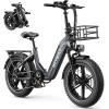image:imageHeybike Ranger 20x40 Fat Tire Folding Electric Bike for Adults 1200W1800W Peak Motor 2832MPH up to 5590 Miles Range UL2849 Certified Removable Battery for Commute Beach Mountain Snow E BikeGray