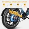 image:imageHeybike Ranger Electric Bike for Adults Peak 1400W Upgraded Motor Ebike 28MPH 20 Fat Tire AllTerrain 600Wh Removable Battery Folding StepThru E Bike with Front Suspension