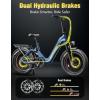 image:imageHeybike Ranger Foldable Electric Bike for Adults 1200W1800W Peak Motor 2832MPH E Bike 5590 Miles Range 20x40 Fat Tire Ebike with Removable Battery Hydraulic Brakes for Snow BeachCommuting90 MilesSapphire Blue