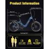 image:imageHeybike Ranger Foldable Electric Bike for Adults 1200W1800W Peak Motor 2832MPH E Bike 5590 Miles Range 20x40 Fat Tire Ebike with Removable Battery Hydraulic Brakes for Snow BeachCommuting90 MilesSapphire Blue