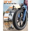 image:imageHeybike Ranger Foldable Electric Bike for Adults 1200W1800W Peak Motor 2832MPH E Bike 5590 Miles Range 20x40 Fat Tire Ebike with Removable Battery Hydraulic Brakes for Snow BeachCommutingCherry Red