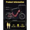 image:imageHeybike Ranger Foldable Electric Bike for Adults 1200W1800W Peak Motor 2832MPH E Bike 5590 Miles Range 20x40 Fat Tire Ebike with Removable Battery Hydraulic Brakes for Snow BeachCommuting90 MilesCoral Red