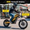 image:imageHeybike Villain Electric Dirt Bike 4160W E Dirt Bike with 52V 26AH Battery 1412 Fat Tire Electric Motorcycle for Teens Max 45MPH Ebike with Reversing FunctionDirtbikeScooter Lemon YellowYellow2