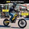 image:imageHeybike Villain Electric Dirt Bike 4160W E Dirt Bike with 52V 26AH Battery 1412 Fat Tire Electric Motorcycle for Teens Max 45MPH Ebike with Reversing FunctionDirtbikeScooter Lemon YellowLemon Yellow