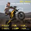 image:imageHeybike Villain Electric Dirt Bike 4160W E Dirt Bike with 52V 26AH Battery 1412 Fat Tire Electric Motorcycle for Teens Max 45MPH Ebike with Reversing FunctionDirtbikeScooter Lemon YellowButter Yellow