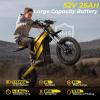 image:imageHeybike Villain Electric Dirt Bike 4160W E Dirt Bike with 52V 26AH Battery 1412 Fat Tire Electric Motorcycle for Teens Max 45MPH Ebike with Reversing FunctionDirtbikeScooter Lemon YellowYellowBlack