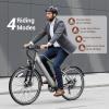 image:imageJasion RoamerSTYC1 Electric Bike for Adults 26 Commuter Ebike 1200W 528WH375WH Removable Battery 28MPH 4062miles Electric Bicycles for WomenMan UL2849 CertifiedGray