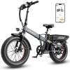 image:imageHeybike Mars 20 Electric Bike for Adults28MPHamp1400W Peak Motor624Wh Removable Battery with 50 Miles Max Range UL Certificated Folding Electric Bicycle with 204 Fat Tire and Full Suspension