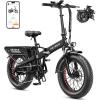 image:imageHeybike Mars 2030 Foldable Electric Bike UL2849 Certified 70Miles Long Range 1400W1800W Peak Motor 32MPH 624WH Removable Battery 204 Fat Tire Ebike for Snow Commute Full SuspensionJet Black