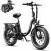 image:imageHeybike Ranger 20 Foldable Electric Bike for Adults 204 Fat Tire Ebike with 1400W Peak Motor 28 MPH Max Speed 600Wh Removable Battery Up to 65 Miles Range Front Suspension StepThru E BikeMidnight Black