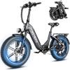 image:imageHeybike Ranger 20x40 Fat Tire Folding Electric Bike for Adults 1200W1800W Peak Motor 2832MPH up to 5590 Miles Range UL2849 Certified Removable Battery for Commute Beach Mountain Snow E BikeGray