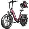 image:imageHeybike Ranger 20x40 Fat Tire Folding Electric Bike for Adults 1200W1800W Peak Motor 2832MPH up to 5590 Miles Range UL2849 Certified Removable Battery for Commute Beach Mountain Snow E BikeRed