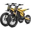image:imageHeybike Villain Electric Dirt Bike 4160W E Dirt Bike with 52V 26AH Battery 1412 Fat Tire Electric Motorcycle for Teens Max 45MPH Ebike with Reversing FunctionSet of 2 Black2Yellow2
