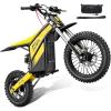 image:imageHeybike Villain Electric Dirt Bike 4160W Motor 52V 26AH Battery 45 MPH Top Speed 50 Miles Range  1412 Fat Tire Dirtbike with Hydraulic Brakes Moped Style EBike for OffRoadDaffodil YellowDaffodil Yellow