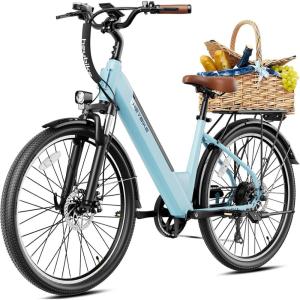 image:imageHeybike Cityscape 20 Electric Bike for Adults with 1200W Motor 468Wh Removable Battery 50Mile 24MPH 26 Electric Commuter Bike7SpeedUL CertifiedCerulean Blue