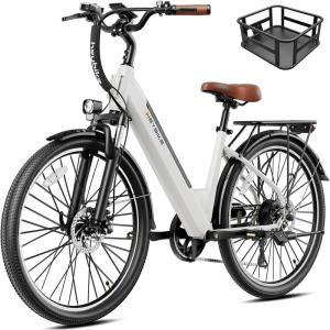 image:imageHeybike Cityscape 20 Electric Bike for Adults with 1200W Motor 468Wh Removable Battery 50Mile 24MPH 26 Electric Commuter Bike7SpeedUL CertifiedEggshell White
