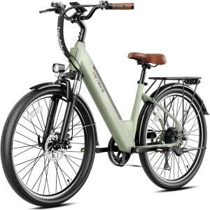 image:imageHeybike Cityscape 20 Electric Bike for Adults with 1200W Motor 468Wh Removable Battery 50Mile 24MPH 26 Electric Commuter Bike7SpeedUL CertifiedLight Green