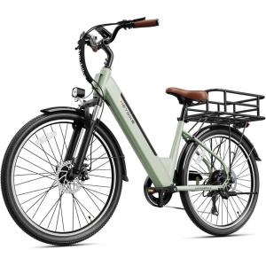 image:imageHeybike Cityscape 20 Electric Bike for Adults with 1200W Motor 468Wh Removable Battery 50Mile 24MPH 26 Electric Commuter Bike7SpeedUL CertifiedMint Green