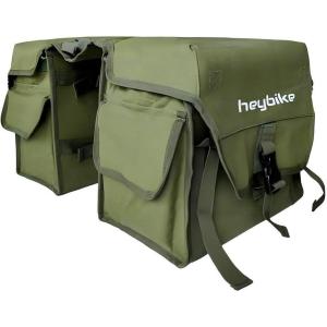 image:imageHeybike Electric Bike Rack Pannier Bag Saddle Bag for Electric Bike Rear Rack Storage Luggage EBike Accessories for Commuter Travel Shopping Adventure Green