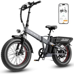 image:imageHeybike Mars 20 Electric Bike for Adults28MPHamp1400W Peak Motor624Wh Removable Battery with 50 Miles Max Range UL Certificated Folding Electric Bicycle with 204 Fat Tire and Full Suspension