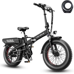 image:imageHeybike Ranger 20 Electric Bike for Adults Peak 1500W Motor Ebike 20 Fat Tire StepThru E Bike with 600Wh Removable Battery Up to 28MPH amp 60 Miles AllTerrain Foldable Electric Bicycles