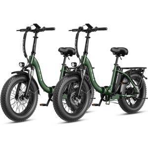 image:imageHeybike Ranger 20 Foldable Electric Bike for Adults 204 Fat Tire Ebike with 1400W Peak Motor 28 MPH Max Speed 600Wh Removable Battery Up to 65 Miles Range Front Suspension StepThru E Bike2 Green Combo