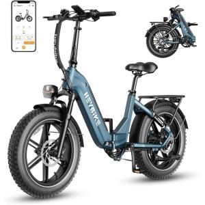 image:imageHeybike Ranger S Electric Bike for Adults Foldable 1500W Peak Motor Ebike 20 Fat Tire StepThru Electric Bicycle 48V 144AH Removable Battery Commuter E Bike 7Speed Hydraulic Fork