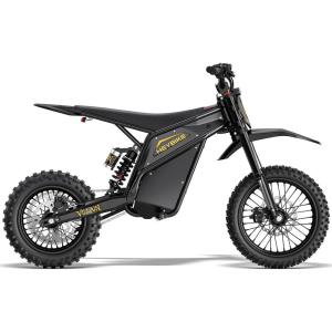 image:imageHeybike Villain Electric Dirt Bike 4160W E Dirt Bike with 52V 26AH Battery 1412 Fat Tire Electric Motorcycle for Teens Max 45MPH Ebike with Reversing FunctionSet of 2 Black2Inky Black