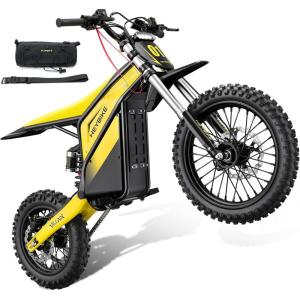 image:imageHeybike Villain Electric Dirt Bike with 4160W Motor 1352WH Battery Up to 45 MPH 50 Miles Range 1412 Fat Tire Electric Bike with Hydraulic BrakesampDual Suspension OffRoad EBikeCorn Yellow