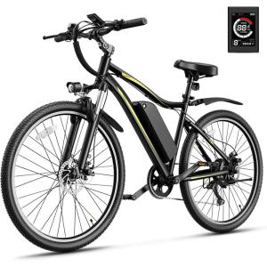 image:imageHeybike YM1 Electric Bike for Adults 1200W Peak Brushless Motor up to 50Miles 28mph Max Speed Electric Mountain Bike 480WH Removable Battery Ebike 275 Tires 7Speed and Front Suspension