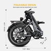 image:imageHeybike Ranger S Electric Bike for Adults Foldable 1500W Peak Motor Ebike 20 Fat Tire StepThru Electric Bicycle 48V 144AH Removable Battery Commuter E Bike 7Speed Hydraulic ForkG