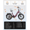 image:imageHeybike Ranger S Foldable Electric Bike for Adults with APP Control 1800W Peak Motor 32MPH 692Wh Removable Battery 55 Miles 20 x4 Fat Tire StepThru Ebike Hydraulic Brakes UL2849 All Terrain