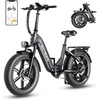 image:imageHeybike Ranger S Electric Bike for Adults Foldable 1500W Peak Motor Ebike 20 Fat Tire StepThru Electric Bicycle 48V 144AH Removable Battery Commuter E Bike 7Speed Hydraulic ForkG